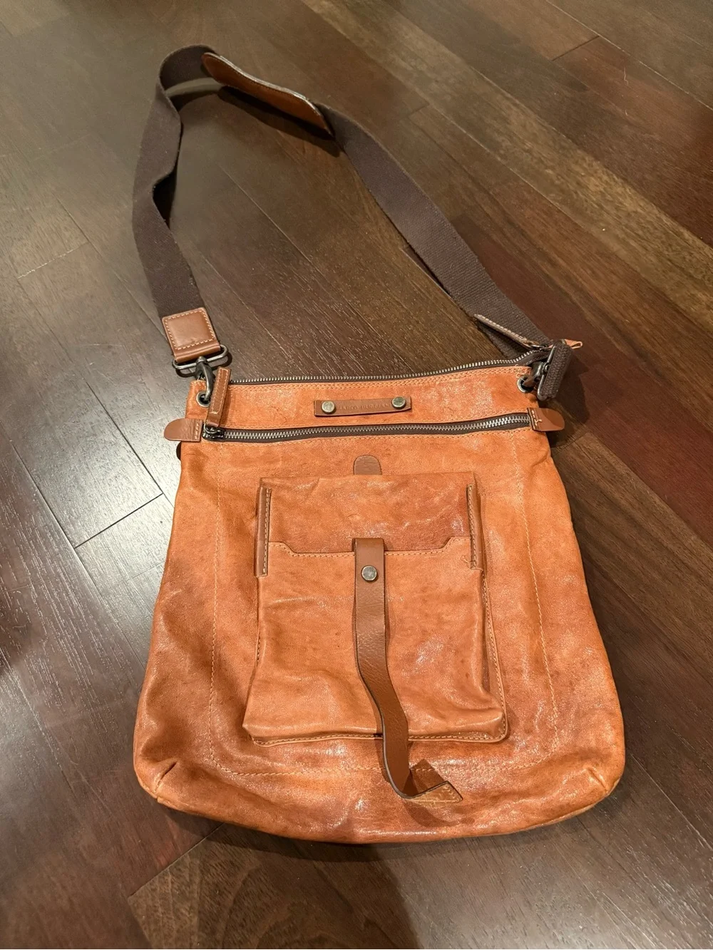 Women’s | Men’s Leather Messenger Crossbody Bag Multiple Compartments